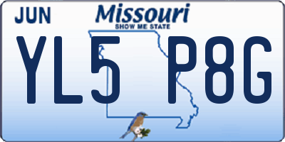 MO license plate YL5P8G