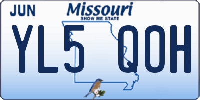 MO license plate YL5Q0H