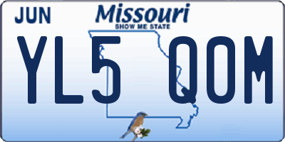 MO license plate YL5Q0M