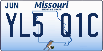 MO license plate YL5Q1C