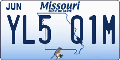 MO license plate YL5Q1M