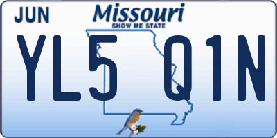 MO license plate YL5Q1N