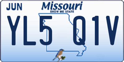 MO license plate YL5Q1V