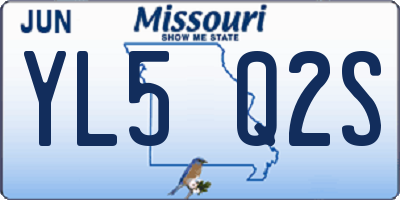 MO license plate YL5Q2S