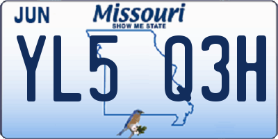 MO license plate YL5Q3H