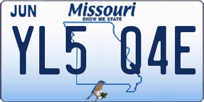 MO license plate YL5Q4E