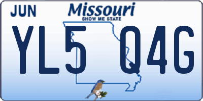MO license plate YL5Q4G