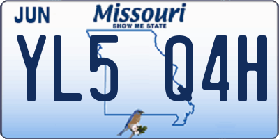 MO license plate YL5Q4H