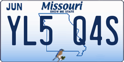 MO license plate YL5Q4S