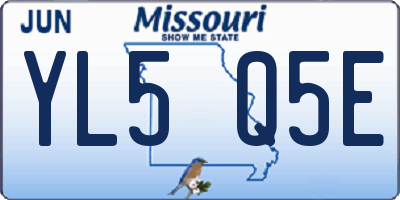 MO license plate YL5Q5E