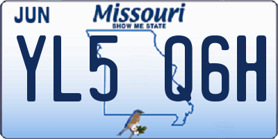MO license plate YL5Q6H