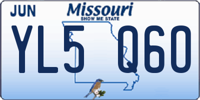 MO license plate YL5Q6O