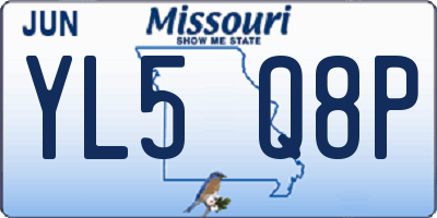 MO license plate YL5Q8P
