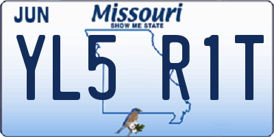 MO license plate YL5R1T