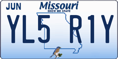 MO license plate YL5R1Y