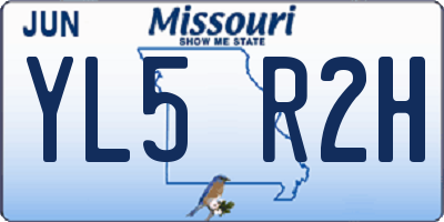 MO license plate YL5R2H
