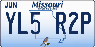 MO license plate YL5R2P