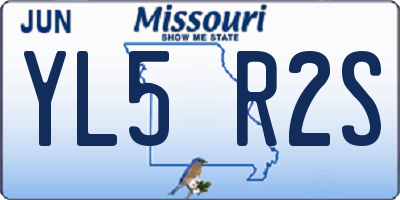MO license plate YL5R2S