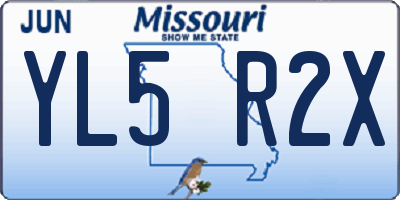 MO license plate YL5R2X