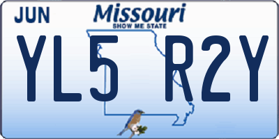 MO license plate YL5R2Y