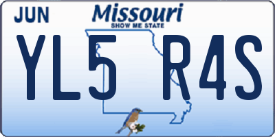 MO license plate YL5R4S