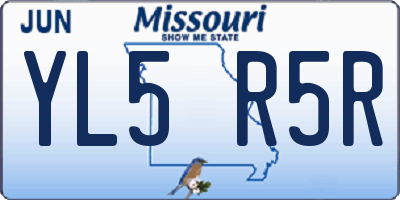 MO license plate YL5R5R