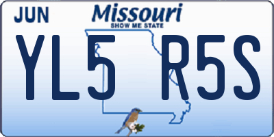 MO license plate YL5R5S