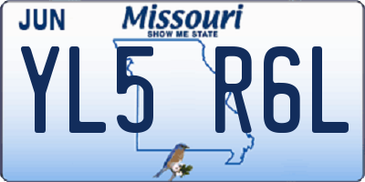 MO license plate YL5R6L