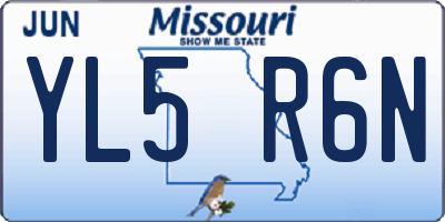 MO license plate YL5R6N