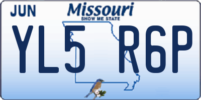 MO license plate YL5R6P