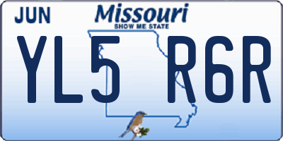 MO license plate YL5R6R