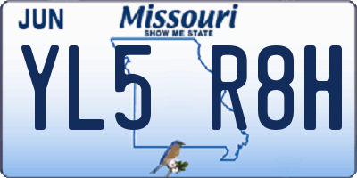 MO license plate YL5R8H