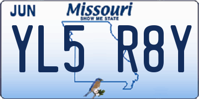 MO license plate YL5R8Y