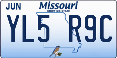 MO license plate YL5R9C