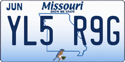MO license plate YL5R9G
