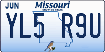 MO license plate YL5R9U