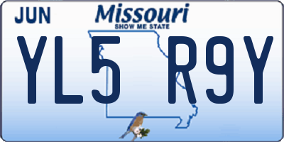 MO license plate YL5R9Y