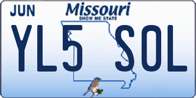 MO license plate YL5S0L