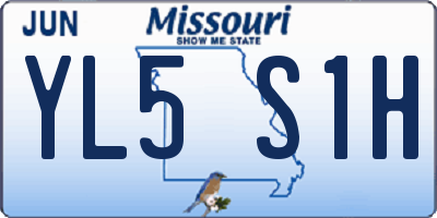 MO license plate YL5S1H