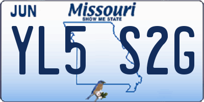 MO license plate YL5S2G