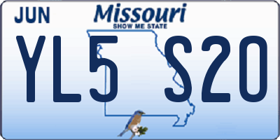 MO license plate YL5S2O