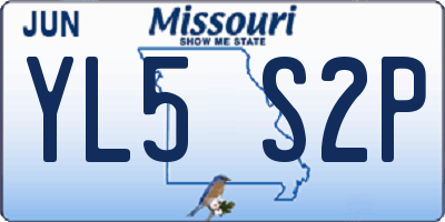 MO license plate YL5S2P