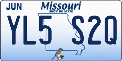 MO license plate YL5S2Q