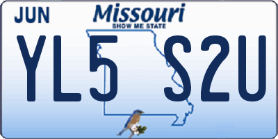 MO license plate YL5S2U