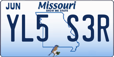 MO license plate YL5S3R