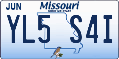 MO license plate YL5S4I
