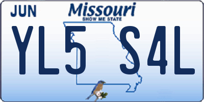 MO license plate YL5S4L