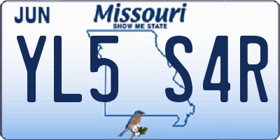 MO license plate YL5S4R