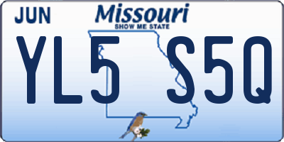 MO license plate YL5S5Q