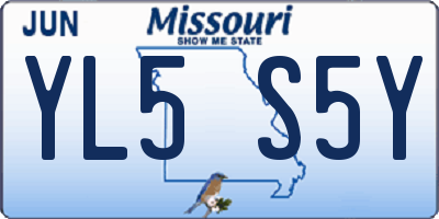 MO license plate YL5S5Y